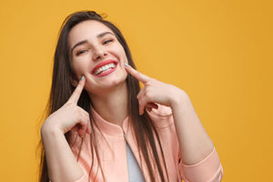 woman smiling, general dentistry baytown TX