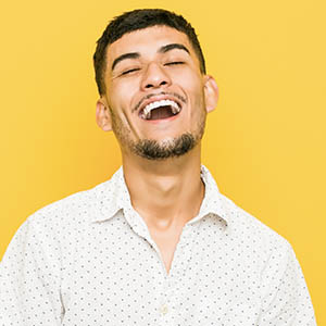 man smiling with open mouth, general dentistry baytown tx