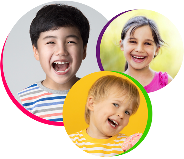 three children smiling, pediatric dentistry baytown tx