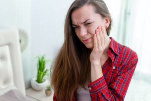 woman with impacted teeth